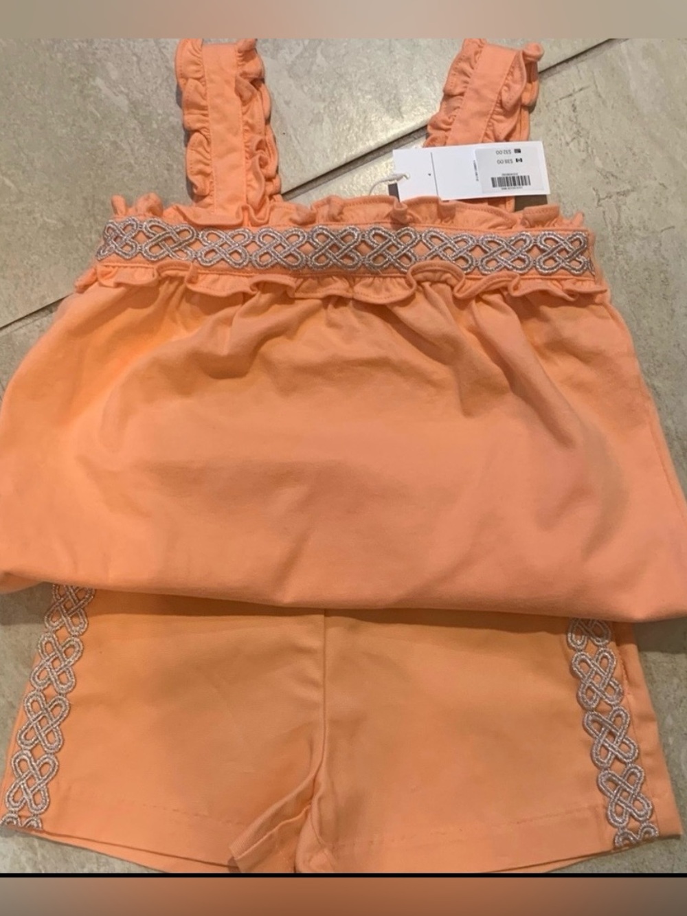 Janie and Jack Ruffle Metallic Trim Top - Picture 10 of 10